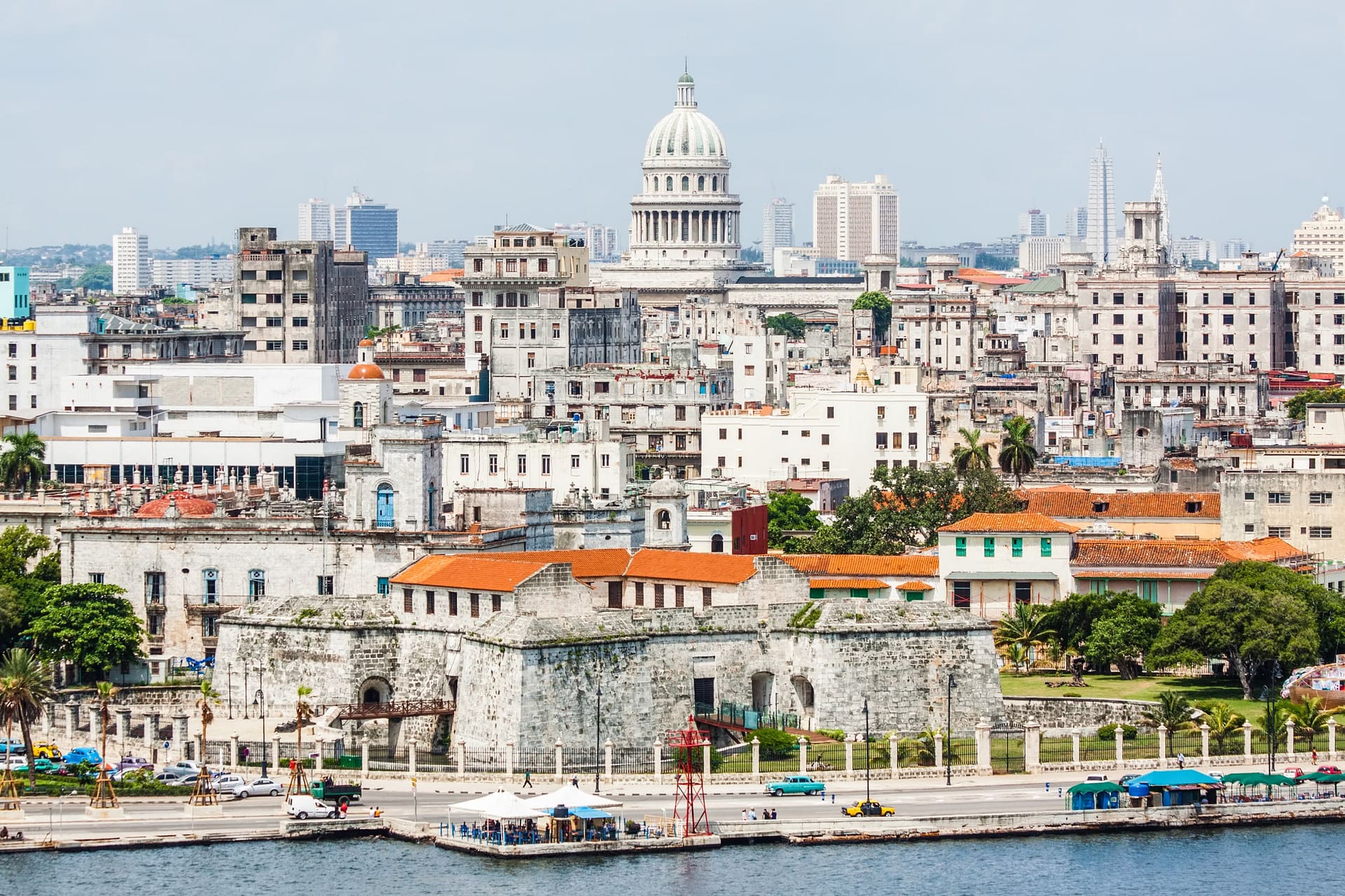 The city of Havana including the old town and several iconic buildings